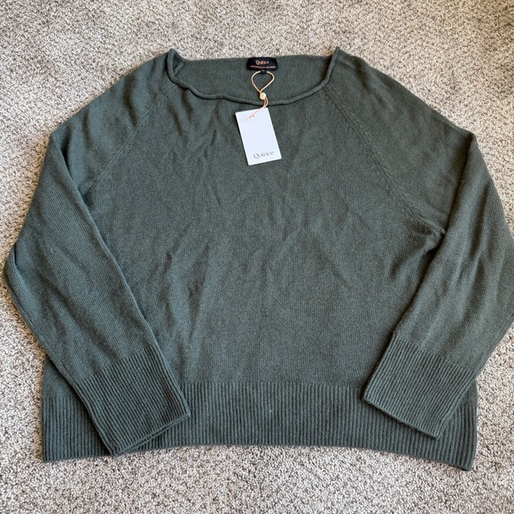 Quince Sweaters - Quince Women's Olive Green Cashmere Blend Sweater NWT